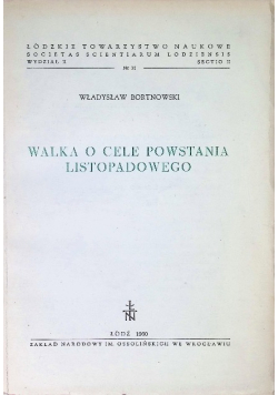 Walka o cele Powstania Listopadowego