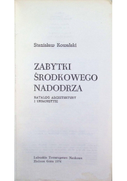 Zabytki Środkowego Nadodrza