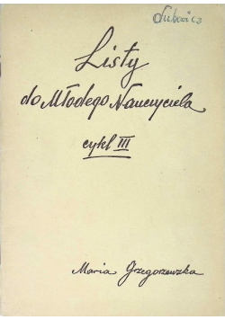 Listy do Młodego Nauczyciela Cykl III