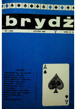 Brydż dla wszystkich Nr 1 do 12 / 84