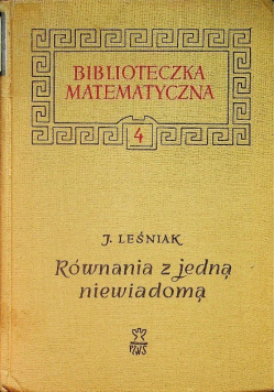 Równania z jedna niewiadomą