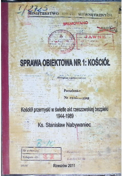 Sprawa obiektowa Nr 1 Kościół