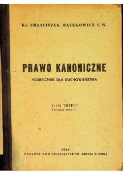 Prawo kanoniczne Tom 3