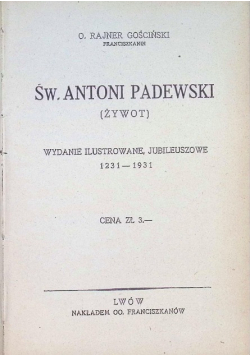Św Antoni Padewski 1931 r.