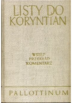 Listy do Koryntian Wstęp przekład komentarz
