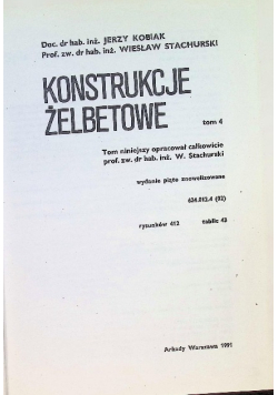 Konstrukcje żelbetowe Tom IV
