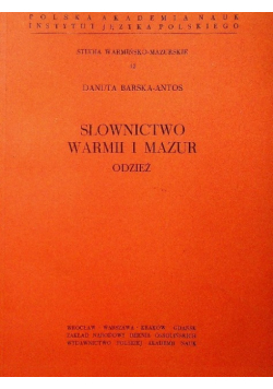 Słownictwo Warmii i Mazur Odzież