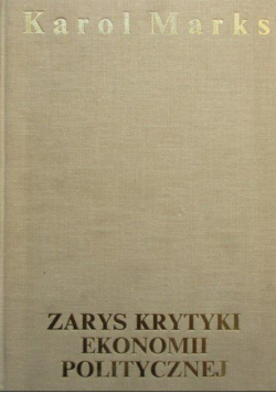 Zarys krytyki ekonomii politycznej