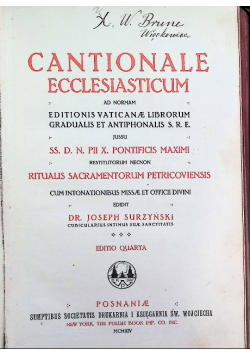 Cantionale Ecclesiasticum 1914 r