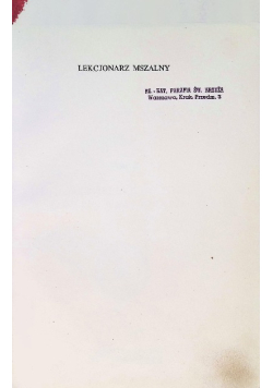 Lekcjonarz Mszalny Tom II