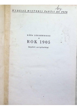 Rok 1905 wybór artykułów