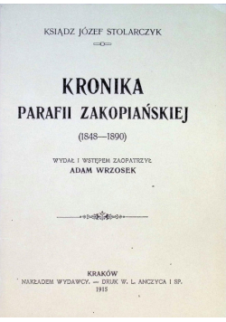 Kronika Parafii Zakopiańskiej