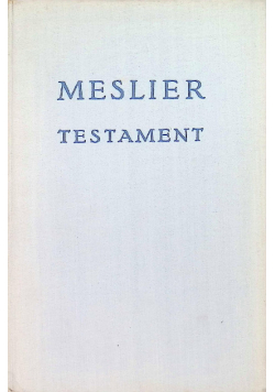 Meslier Testament