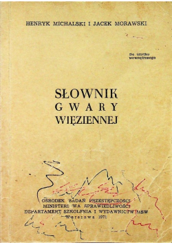 Słownik gwary więziennej