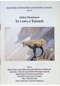 To i owo o Tatrach Tom II