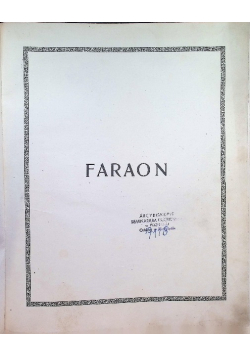 Faraon 1923 r.