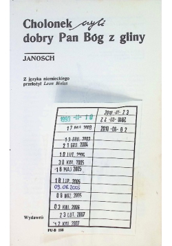 Cholonek czyli dobry Pan Bóg z gliny