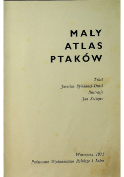 Mały atlas ptaków