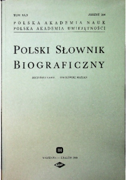 Polski słownik biograficzny Zeszyt 164