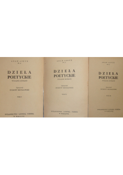 Dzieła Poetyckie Tom I do III 1947 r.