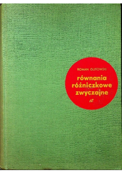 Równania różniczkowe zwyczajne