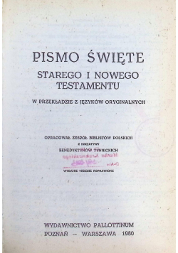 Pismo Święte Starego i Nowego Testamentu