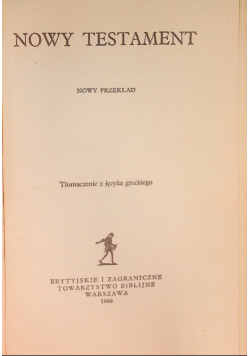 Nowy Testament tłumaczenie z języka greckiego