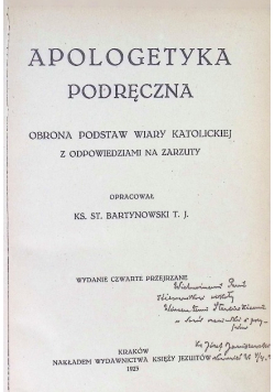 Apologetyka podręczna 1923 r.