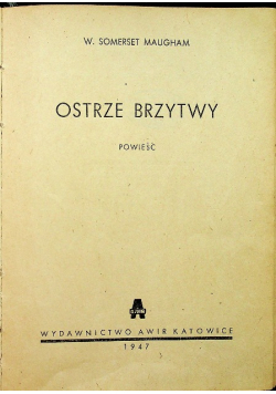 Ostrze brzytwy 1947 r.
