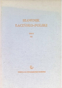 Słownik łacińsko - polski  Tom V