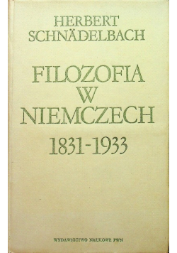 Filozofia w Niemczech 1831  1933