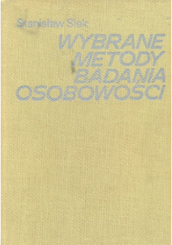 Wybrane metody badania osobowości