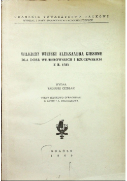 Wilkierz wiejski Aleksandra Gibsone