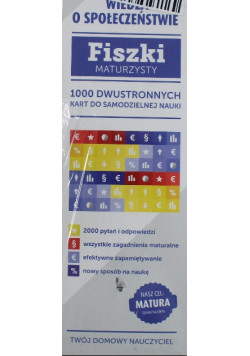 Wiedza o społeczeństwie Fiszki maturzysty