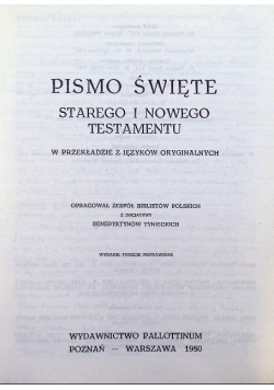 Pismo święte Starego i Nowego Testamentu