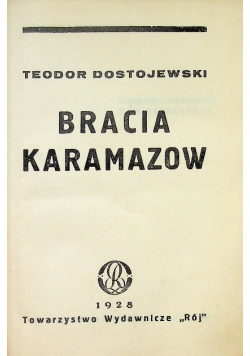Bracia Karamazow Tom V i VI 1928 r.