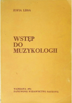 Wstęp do muzykologii