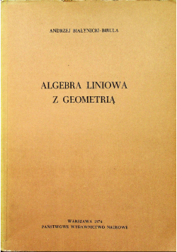 Algebra liniowa z geometrią