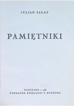 Fałat pamiętniki 1935 r.