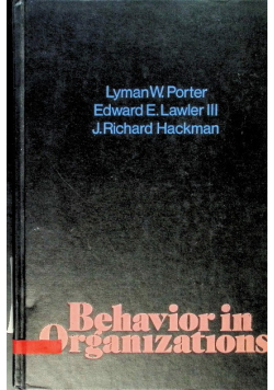 Behavior in organizations