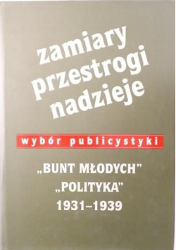 Zamiary Przestrogi Nadzieje Bunt Młodych Polityka 1931 - 1939