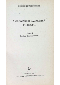 Z głównych zagadnień filozofii
