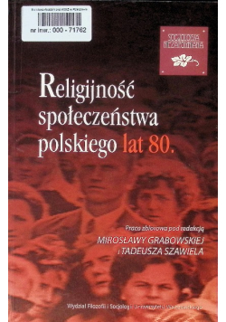 Religijność społeczeństwa polskiego lat 80