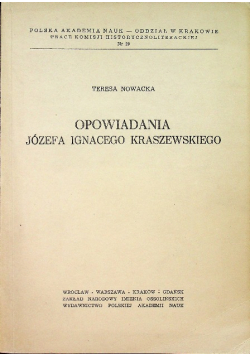 Opowiadania Józefa Ignacego Kraszewskiego