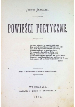 Powieści poetyczne 1874 r.
