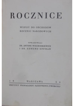 Rocznice, 1934r.