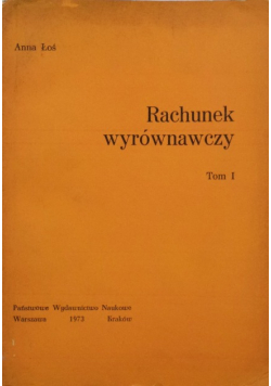 Rachunek wyrównawczy Tom 1