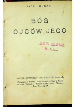 Bóg ojców Jego 1925 r.