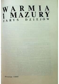 Warmia i Mazury zarys dziejów