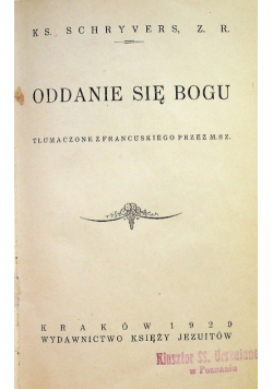 Oddanie się Bogu 1929 r.